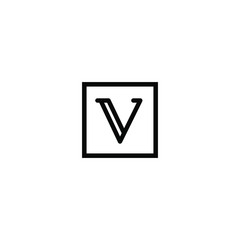 V logo design vector icon template