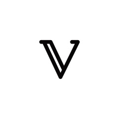 V logo design vector icon template
