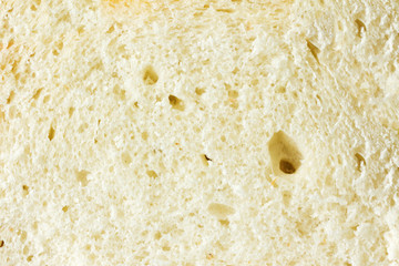 Fine-porous texture of bread baked from wheat flour.