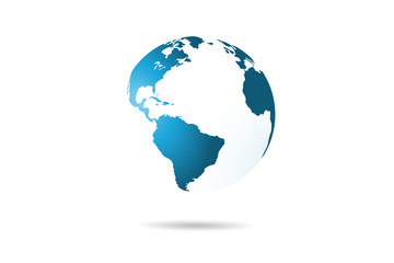 transparent globes of Earth on white background. illustration.