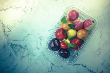 Thai traditional dessert call Kanom Look-Choup made from mung bean paste moled