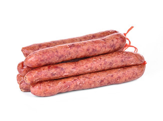 Chinese sausage isolated on white background