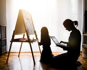 télétravail avec des enfants à la maison