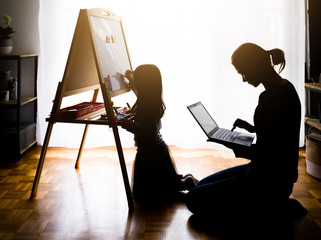 télétravail avec des enfants à la maison