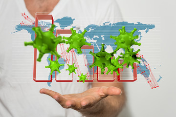 The coronavirus impacts the global economy..