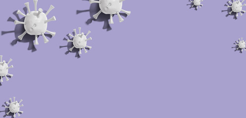 Viral epidemic influenza and Coronavirus Covid-19 concept