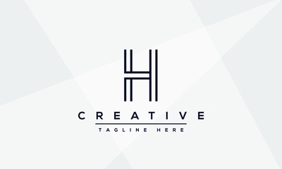 Modern creative letter H vector logo design. Minimalist H stylish monogram initial based icon.