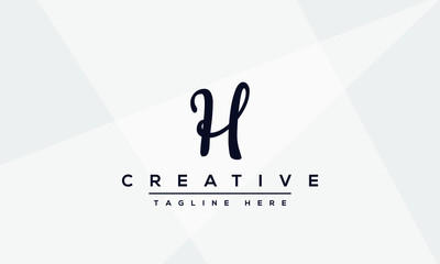 Modern creative letter H vector logo design. Minimalist H stylish monogram initial based icon.