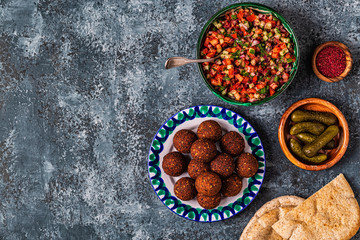 Falafel - traditional dish of Israeli and Middle Eastern cuisine