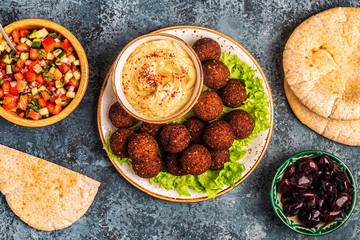 Falafel - traditional dish of Israeli and Middle Eastern cuisine