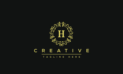 Modern creative letter H vector logo design. Minimalist H stylish monogram initial based icon.