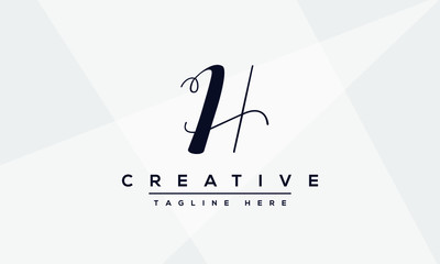 Modern creative letter H vector logo design. Minimalist H stylish monogram initial based icon.