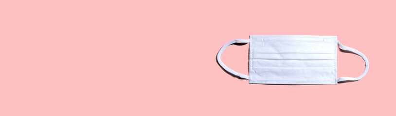 Surgical mask with influenza and Coronavirus Covid-19 concept