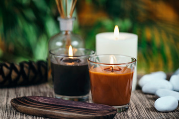Aromatic Candles. Chocolate Brown and Caramel Scented Candles