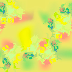 UFO camouflage of various shades of yellow, green and red colors