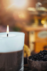 Scented Coffee and Vanilla Dual Color Aromatic Candle