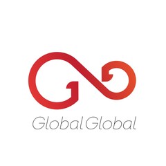 abstract business logo GG letter infinity