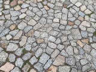 Asia China Macau Street Mosaic Macao Ruins of St. Paul Pattern Texture Background Stock Photo Basic Earth Neutral Colors