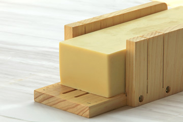All natural cold process bastille soap on display