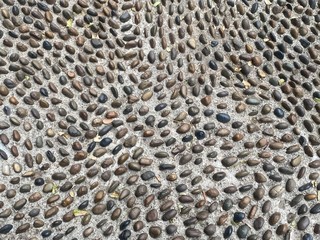 Asia China Macau Street Mosaic Macao Ruins of St. Paul Pattern Texture Background Stock Photo Basic Earth Neutral Colors