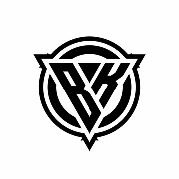 recommend clip art: BK logo with triangle shape and circle with outline rounded design template