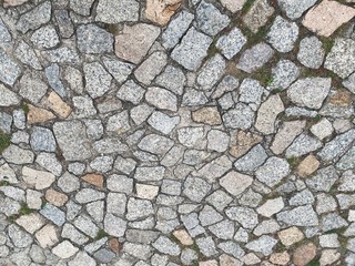 Asia China Macau Street Mosaic Macao Ruins of St. Paul Pattern Texture Background Stock Photo Basic Earth Neutral Colors