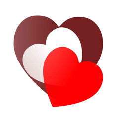 Valentine's Day. Colorful,multicolored  hearts. Vector illustration. Abstract. Love