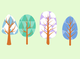 abstract background with trees