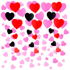 Valentine's Day. Colorful,multicolored  hearts. Vector illustration. Abstract. Love