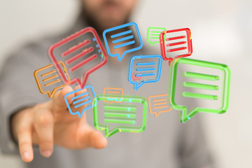 Online people network. Using internet for communication..