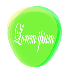 Lorem Ipsum background . Green circle on white background flat design element for web, print, for wallpaper on white background. Vector illustration