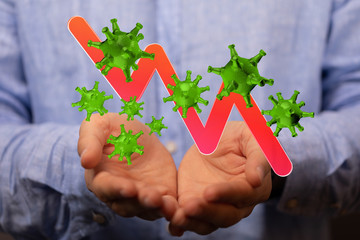 The coronavirus impacts the global economy..