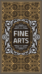 Vintage decorative ornate label design