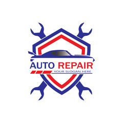 Auto Repairing Logo Vector. Automotive and Transportation Logo template