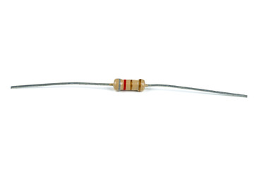 Electrical resistor isolated on a white background.