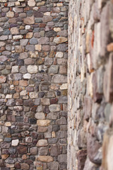 Detail of a fortified stone wall