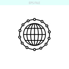 Network icon. EPS vector file