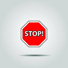 Stop Symbol Icon Vector eps