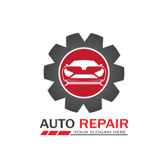 Auto Repairing Logo Vector. Automotive and Transportation Logo template