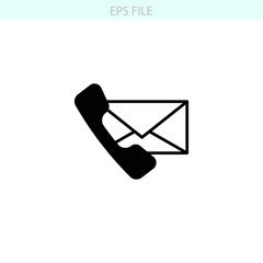 Contact icon. EPS vector file