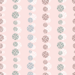 Fun doodle circles seamless pattern, abstract background, great for textiles, banners, wallpaper - vector design