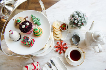 Afternoon Tea Winter Christmas Festival and birthday.