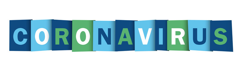 CORONAVIRUS colorful vector typography banner