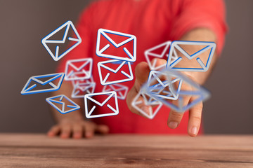 Online people network. Using internet for communication..
