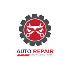 Auto Repairing Logo Vector. Automotive and Transportation Logo template