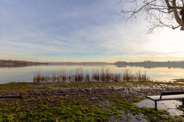 view of lake Varese on a beautiful sunny day