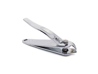Close up of nail clipper or nail cutter isolated on white background.