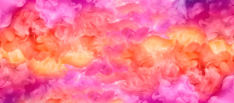 Abstract background banner with colorful ink in water texture. Festival of Colors