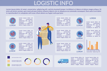 Logistic Info, Infographic, Vector Illustration.