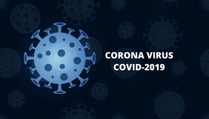 Corona virus background, pandemic medical concept, vector illustration.